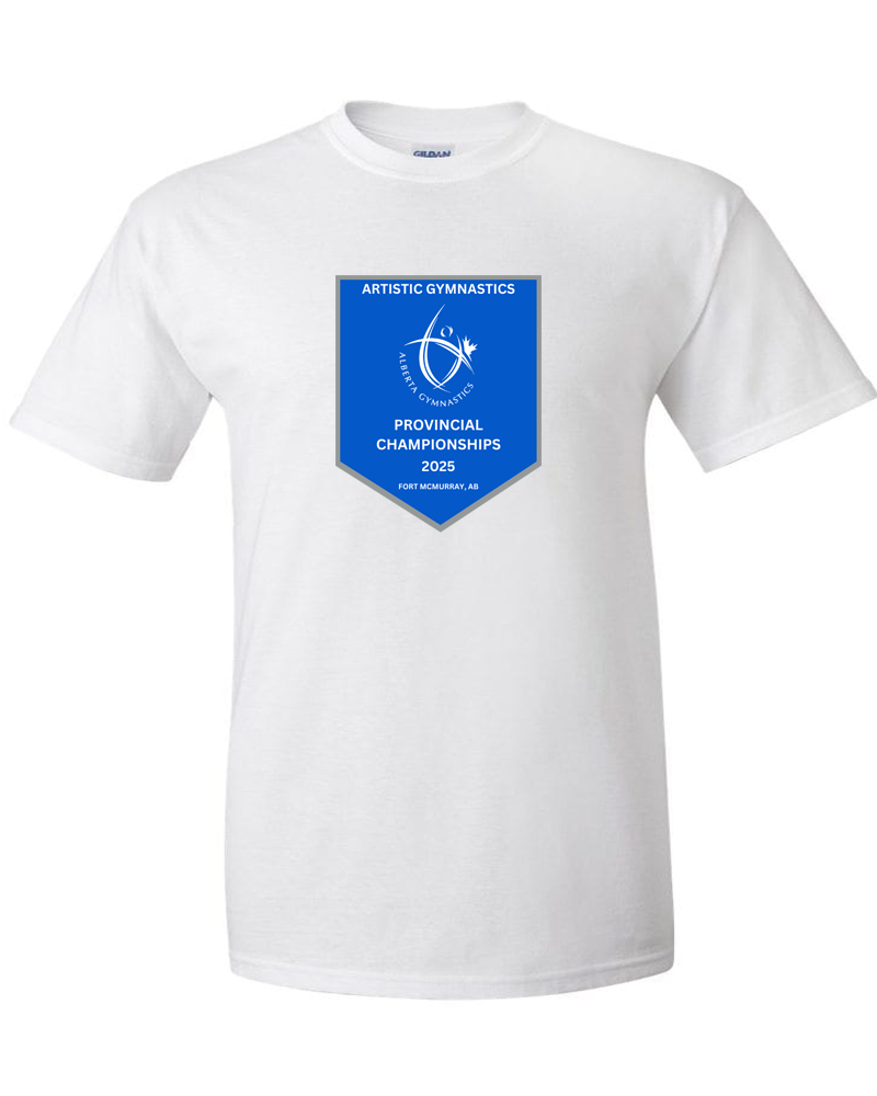 2025 Alberta Artistic Gymnastics Provincial Championships T-Shirt with Names on the Back