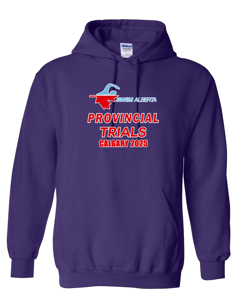 2025 Swim Alberta Provincial Trials Hooded Sweatshirt with Names on the back