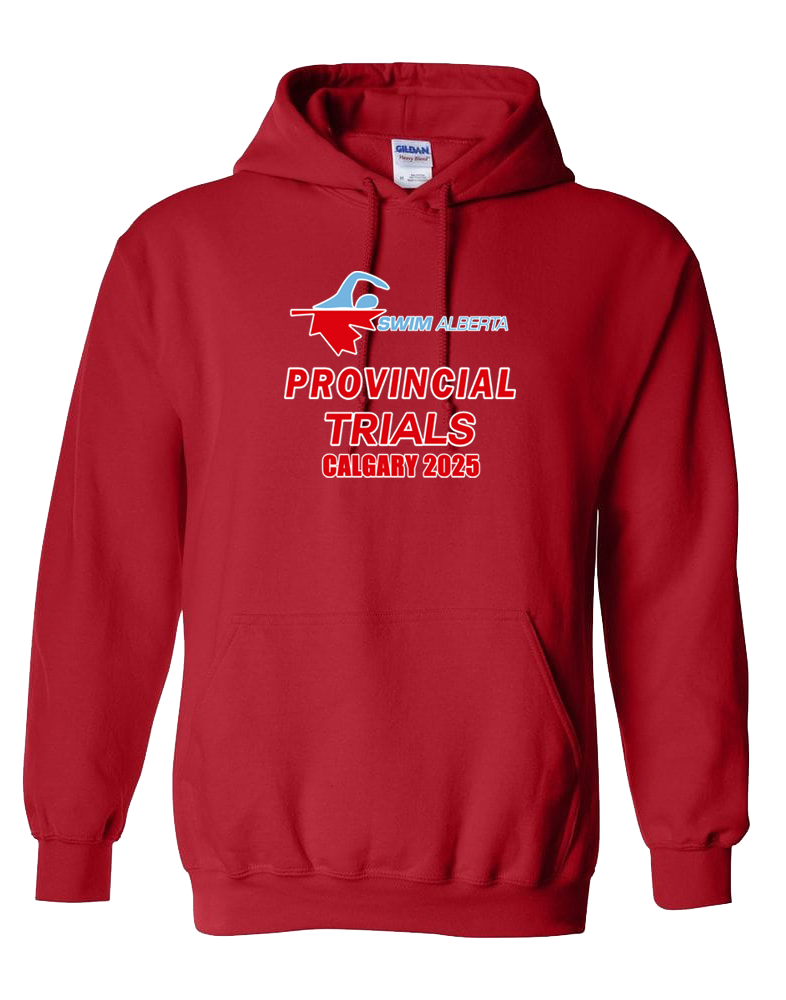 2025 Swim Alberta Provincial Trials Hooded Sweatshirt with Names on the back
