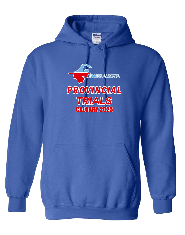 2025 Swim Alberta Provincial Trials Hooded Sweatshirt with Names on the back