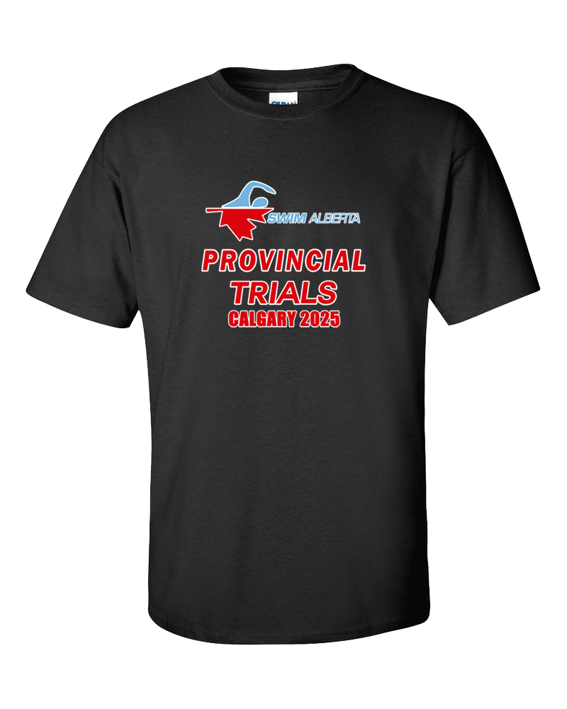 2025 Swim Alberta Provincial Trials T-Shirt with Names on the Back