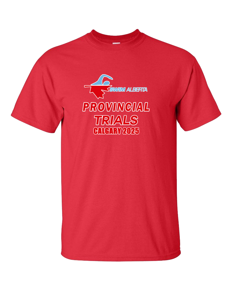 2025 Swim Alberta Provincial Trials T-Shirt with Names on the Back