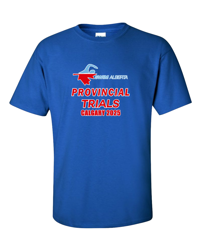 2025 Swim Alberta Provincial Trials T-Shirt with Names on the Back