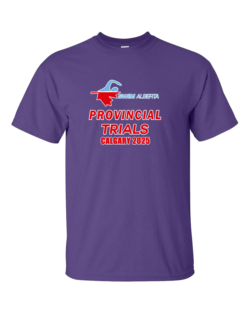 2025 Swim Alberta Provincial Trials T-Shirt with Names on the Back