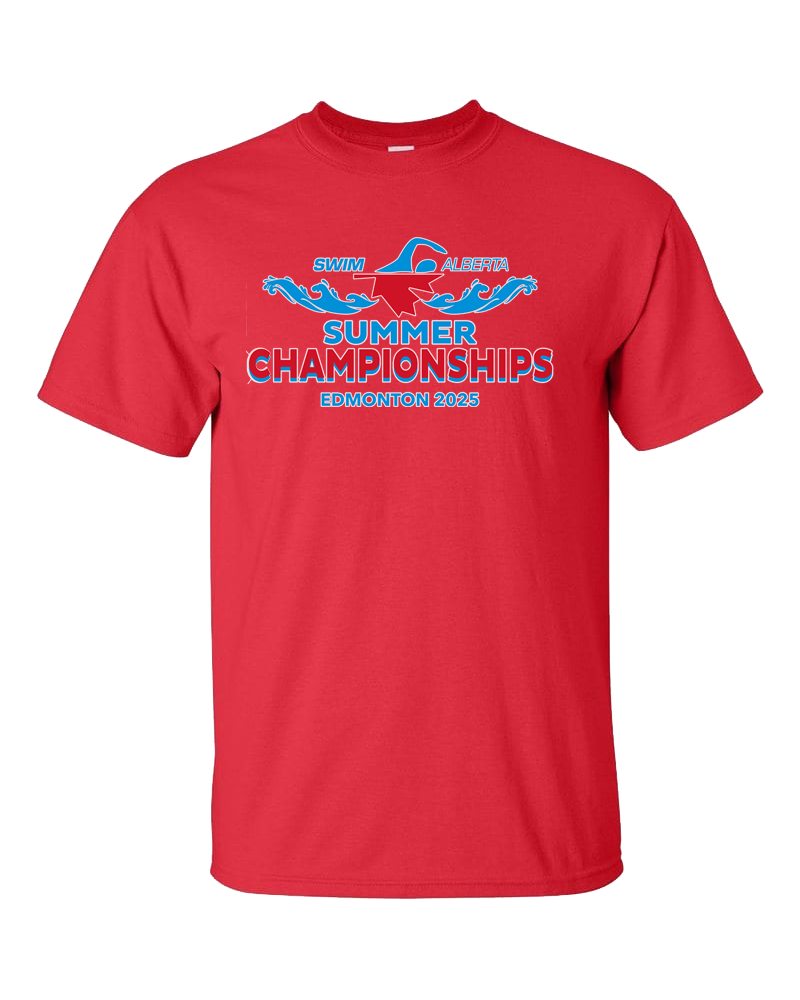 2025 Swim Alberta Summer Provincial Championships T-Shirt with Names on the Back