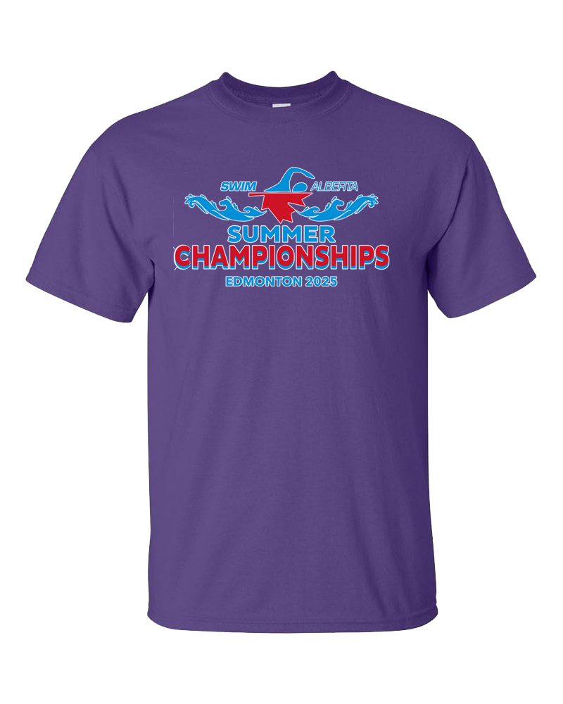 2025 Swim Alberta Summer Provincial Championships T-Shirt with Names on the Back
