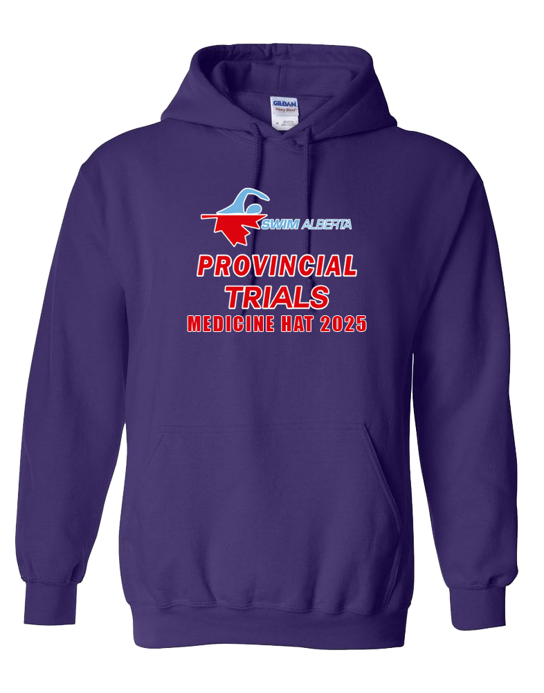 2025 Swim Alberta Summer Provincial Trials Hooded Sweatshirt with Names on the Back
