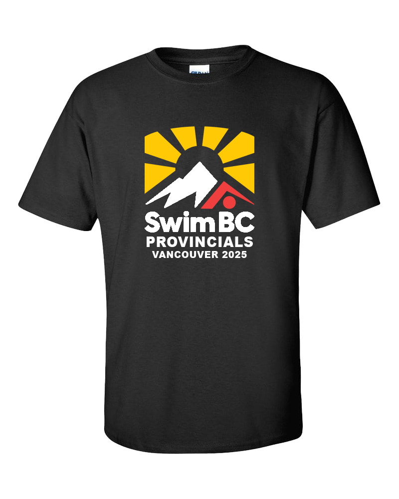 2025 Swim BC Summer Provincial Championships T-Shirt with Names on the Back