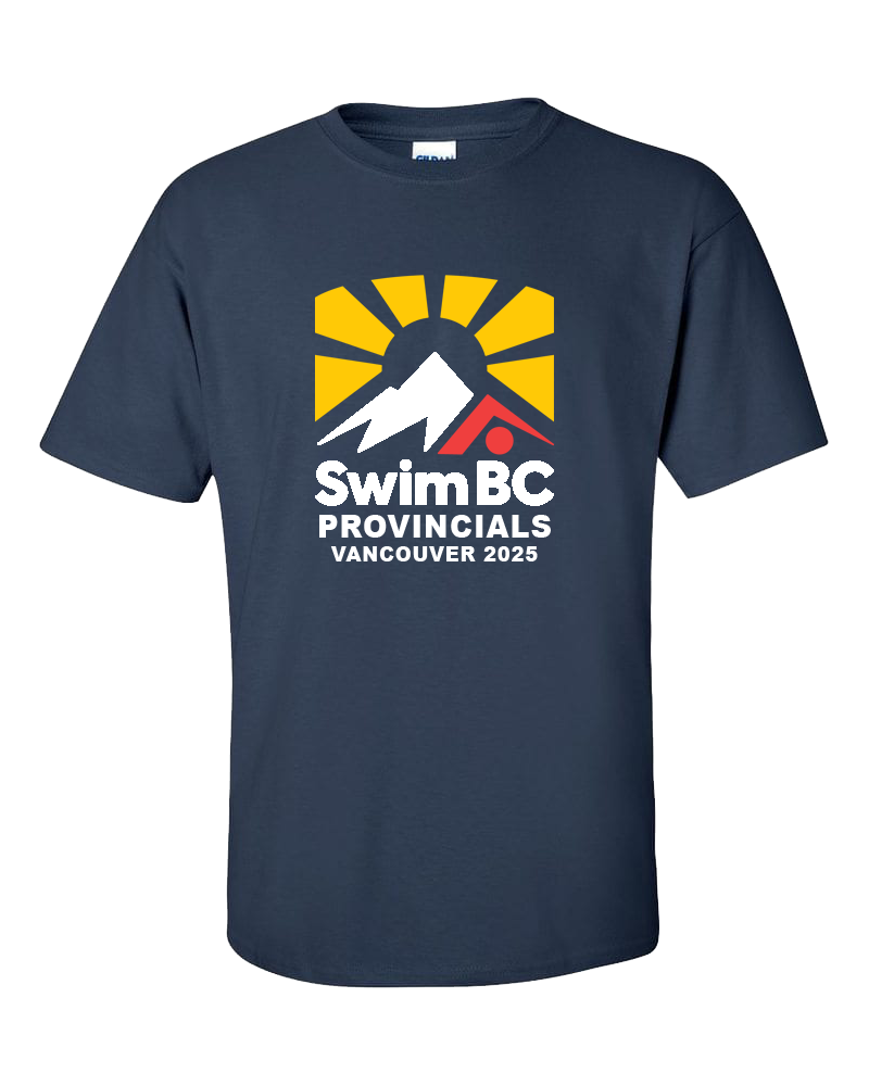 2025 Swim BC Summer Provincial Championships T-Shirt with Names on the Back