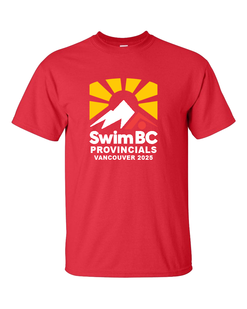 2025 Swim BC Summer Provincial Championships T-Shirt with Names on the Back