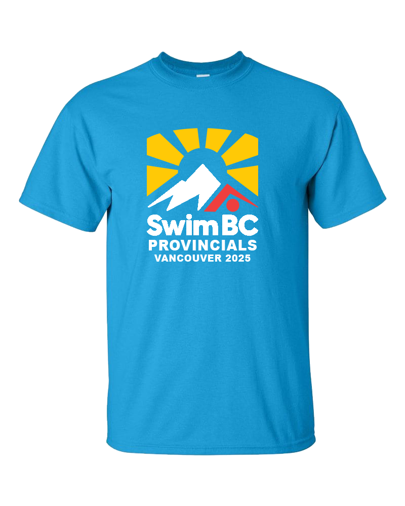 2025 Swim BC Summer Provincial Championships T-Shirt with Names on the Back