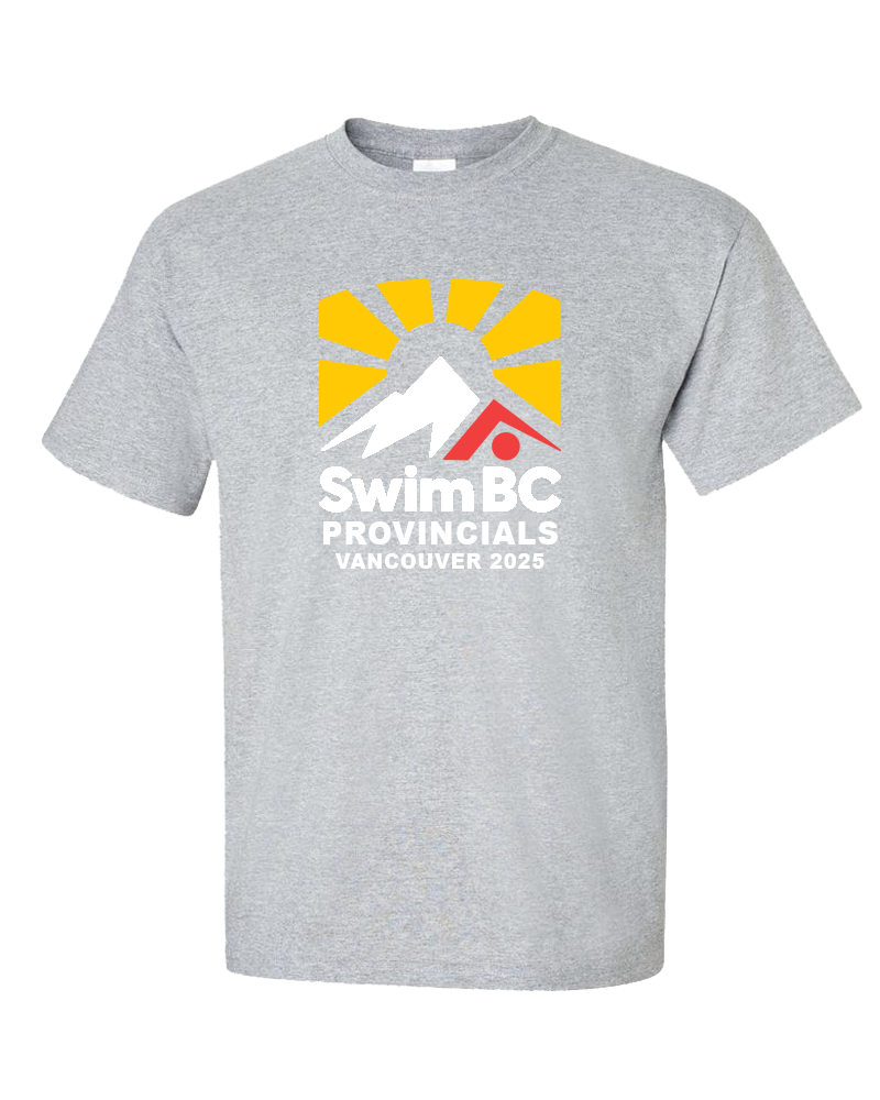 2025 Swim BC Summer Provincial Championships T-Shirt with Names on the Back