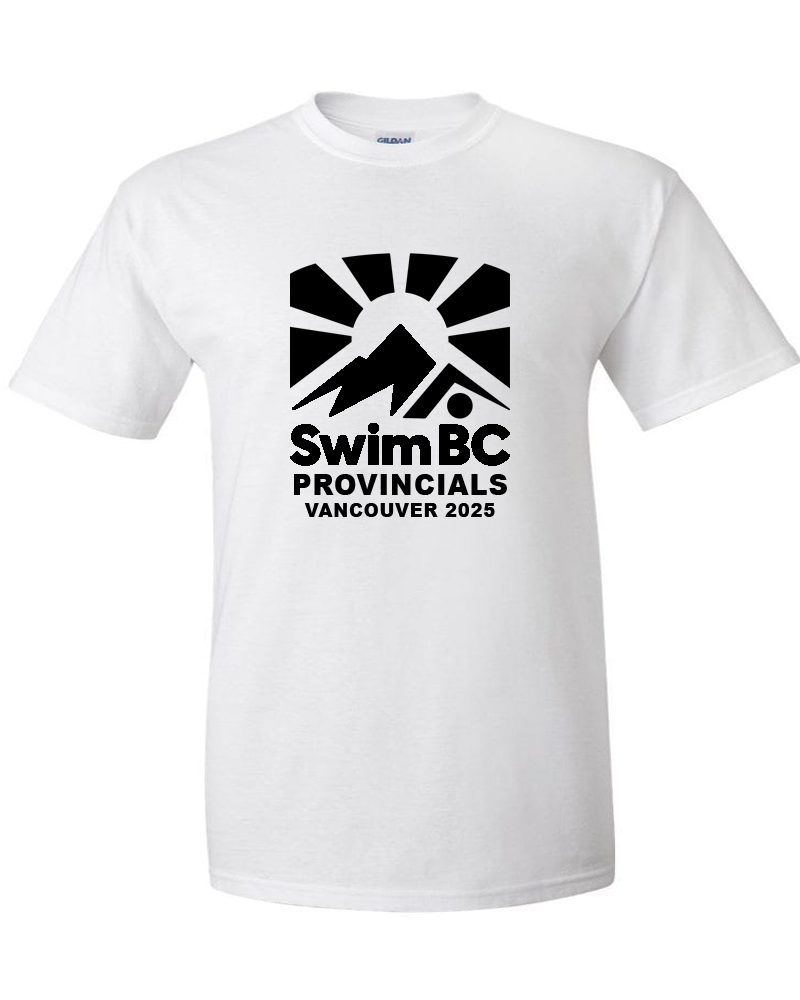 2025 Swim BC Summer Provincial Championships T-Shirt with Names on the Back