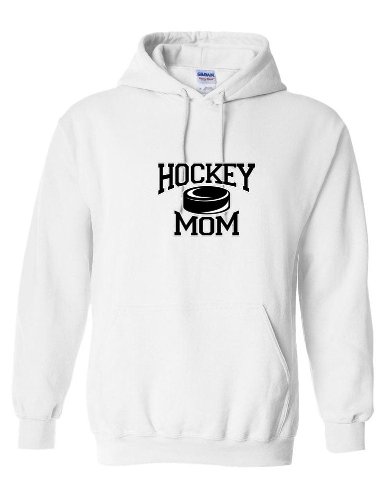 Hockey Mom With Puck Hooded Sweatshirt