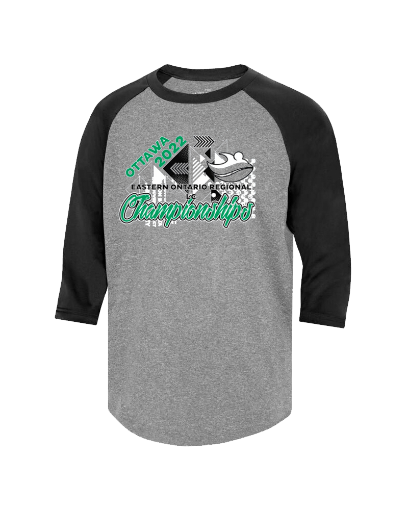 2022 Eastern Ontario Championships Baseball 3/4 length T-Shirt