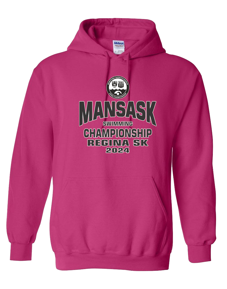 2024 ManSask Swimming Championship Hooded Sweatshirt with Names on the Back