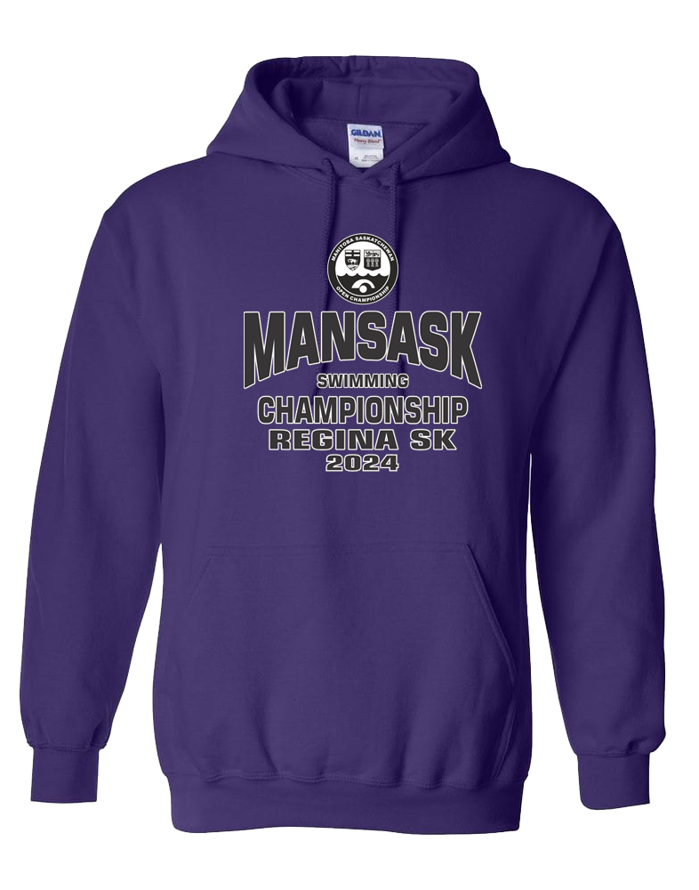 2024 ManSask Swimming Championship Hooded Sweatshirt with Names on the Back