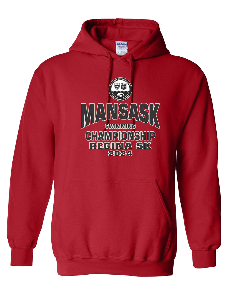 2024 ManSask Swimming Championship Hooded Sweatshirt with Names on the Back