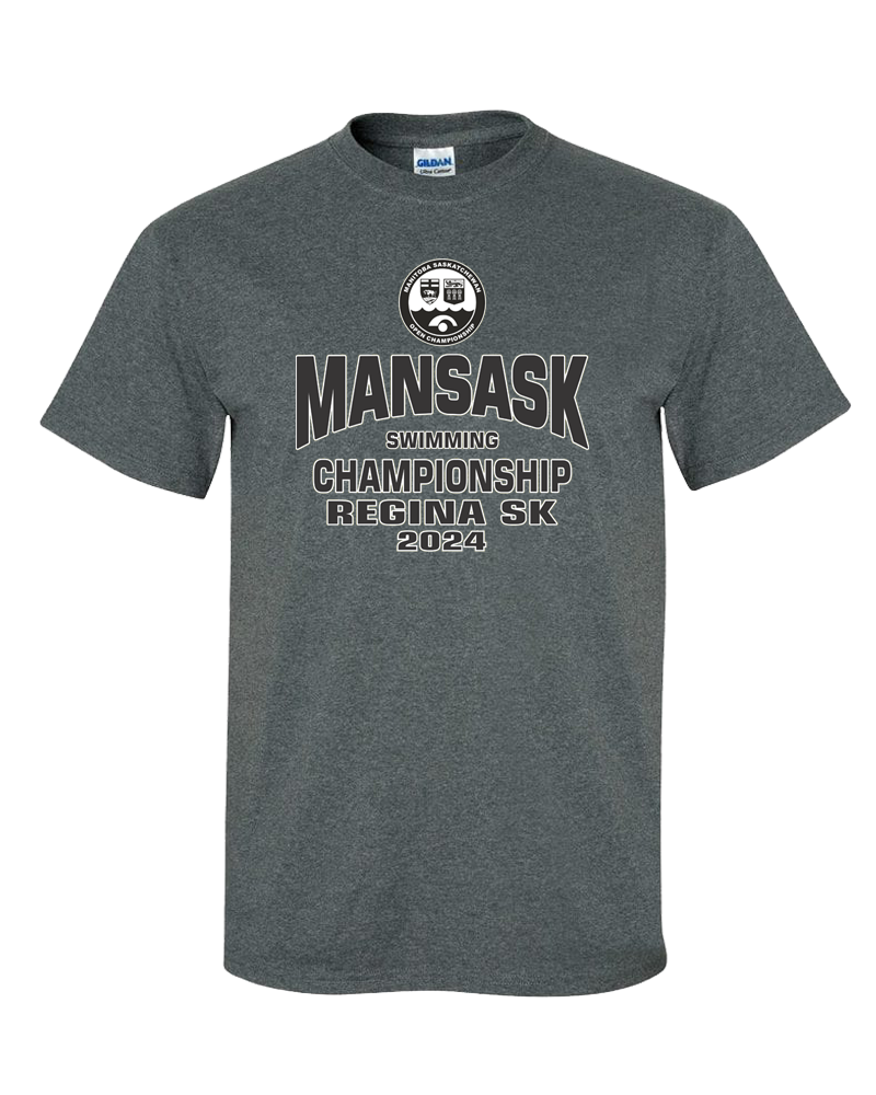 2024 ManSask Swimming Champiosnhip T-Shirt with Names on the Back