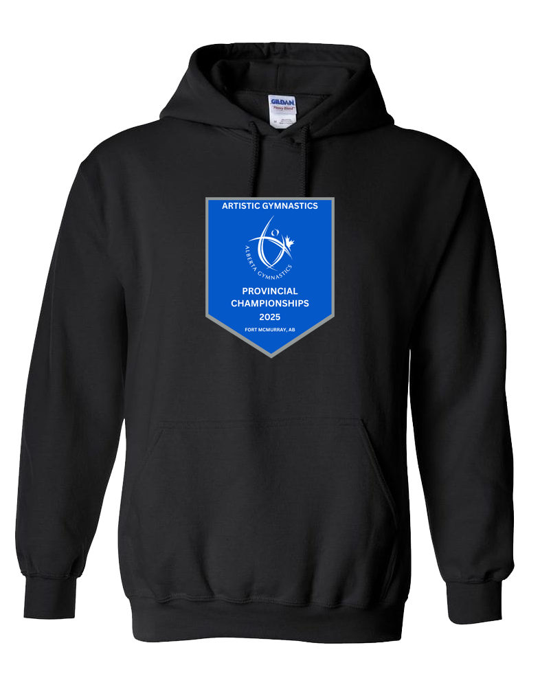 2025 Alberta Artistic Gymnastics Provincial Championships Hooded Sweatshirt with Names on the Back