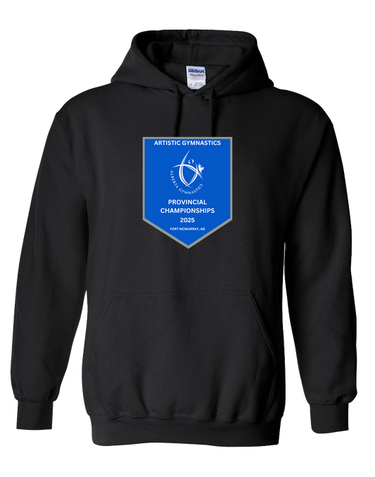 2025 Alberta Artistic Gymnastics Provincial Championships Hooded Sweatshirt with Names on the Back