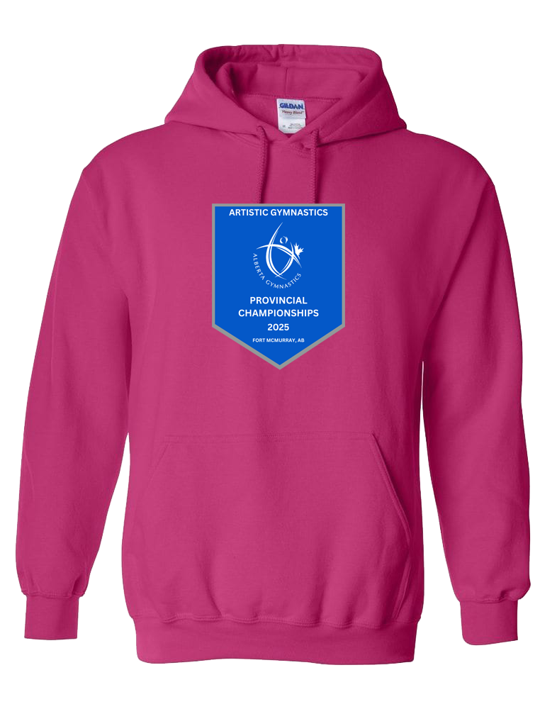 2025 Alberta Artistic Gymnastics Provincial Championships Hooded Sweatshirt with Names on the Back