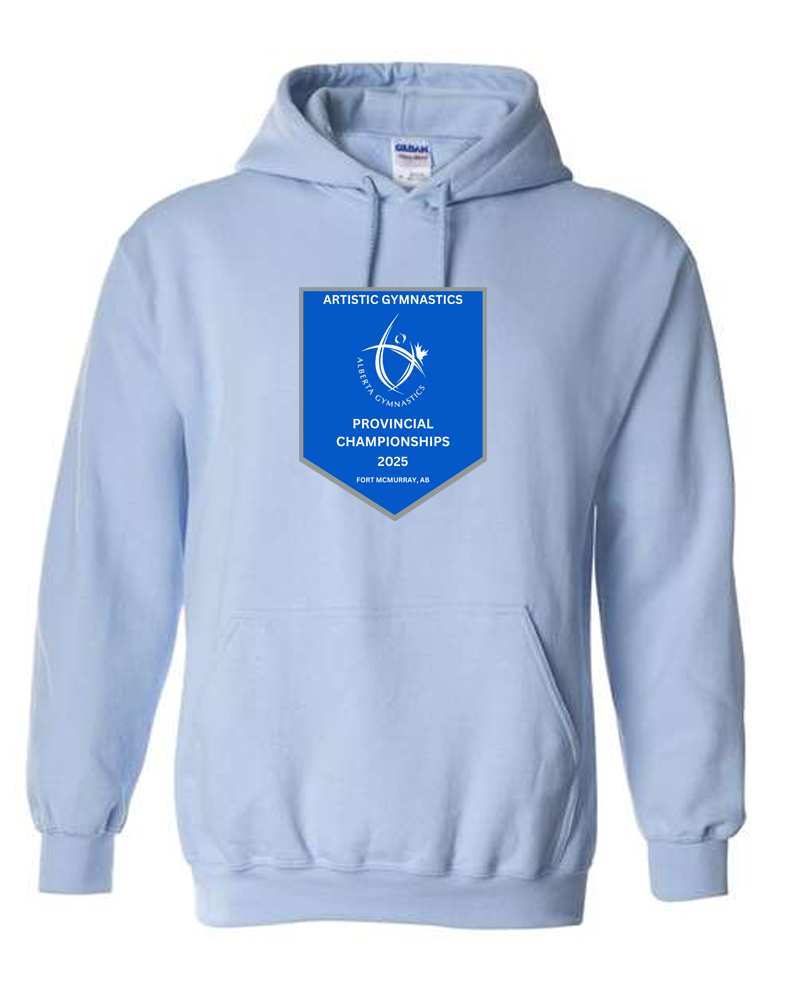 2025 Alberta Artistic Gymnastics Provincial Championships Hooded Sweatshirt with Names on the Back