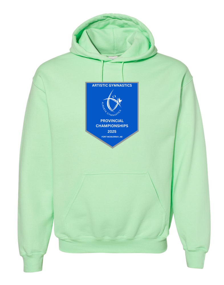 2025 Alberta Artistic Gymnastics Provincial Championships Hooded Sweatshirt with Names on the Back