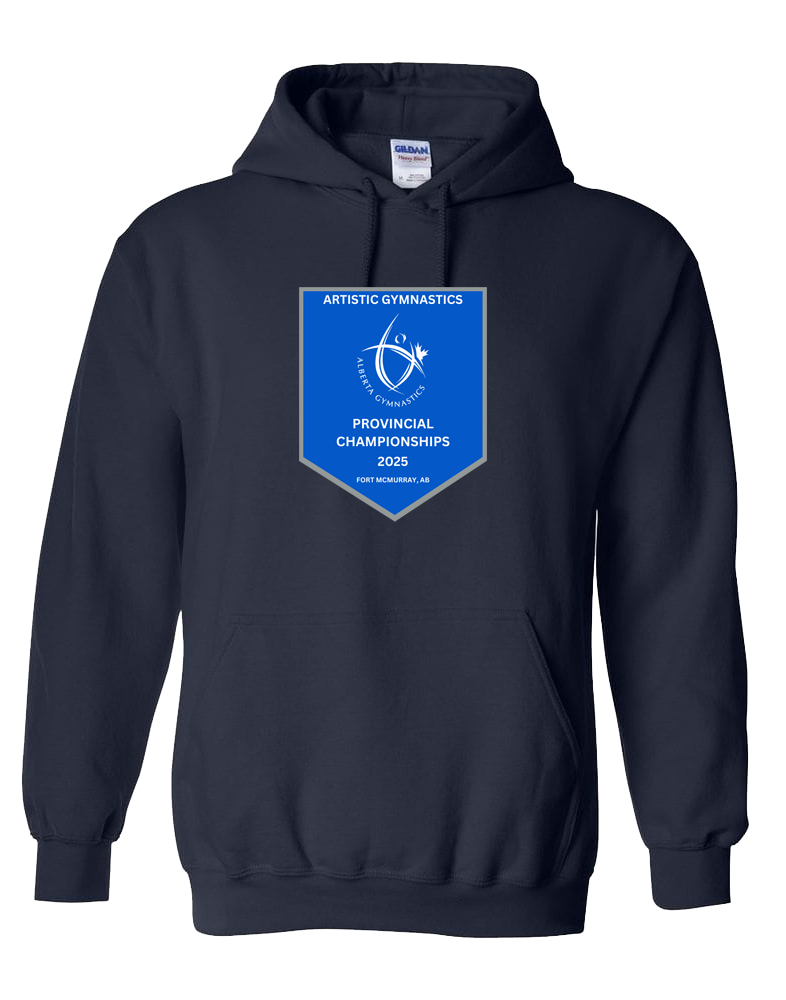 2025 Alberta Artistic Gymnastics Provincial Championships Hooded Sweatshirt with Names on the Back