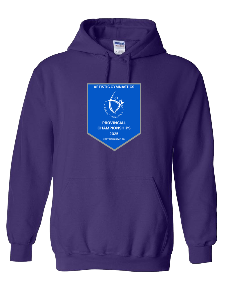 2025 Alberta Artistic Gymnastics Provincial Championships Hooded Sweatshirt with Names on the Back