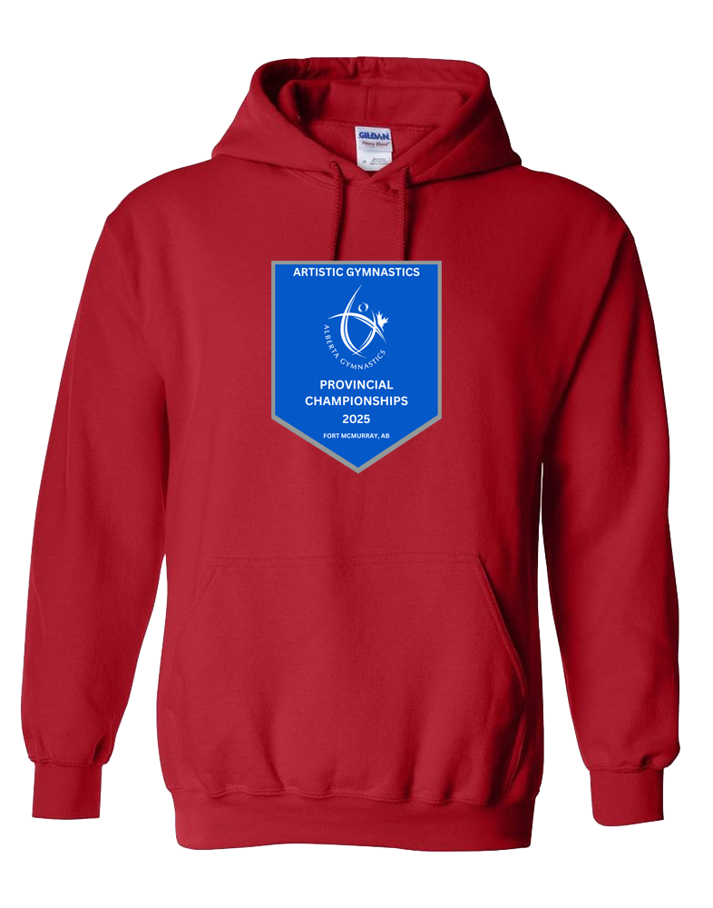 2025 Alberta Artistic Gymnastics Provincial Championships Hooded Sweatshirt with Names on the Back
