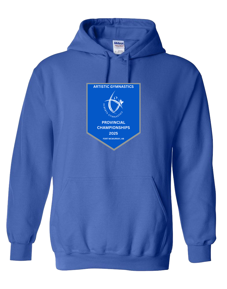 2025 Alberta Artistic Gymnastics Provincial Championships Hooded Sweatshirt with Names on the Back