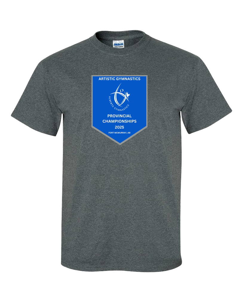 2025 Alberta Artistic Gymnastics Provincial Championships T-Shirt with Names on the Back