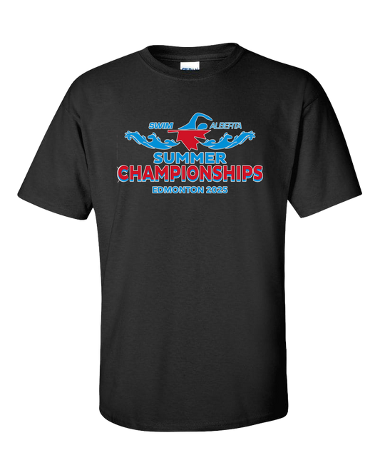 2025 Swim Alberta Summer Provincial Championships T-Shirt with Names on the Back