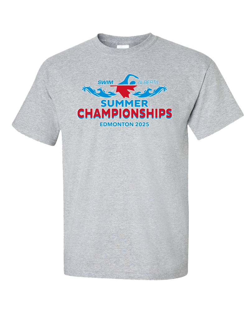 2025 Swim Alberta Summer Provincial Championships T-Shirt with Names on the Back