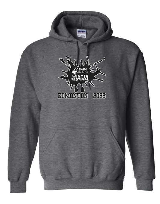 2025 Swim Alberta Winter Festival Hooded Sweatshirt with Names on the Back