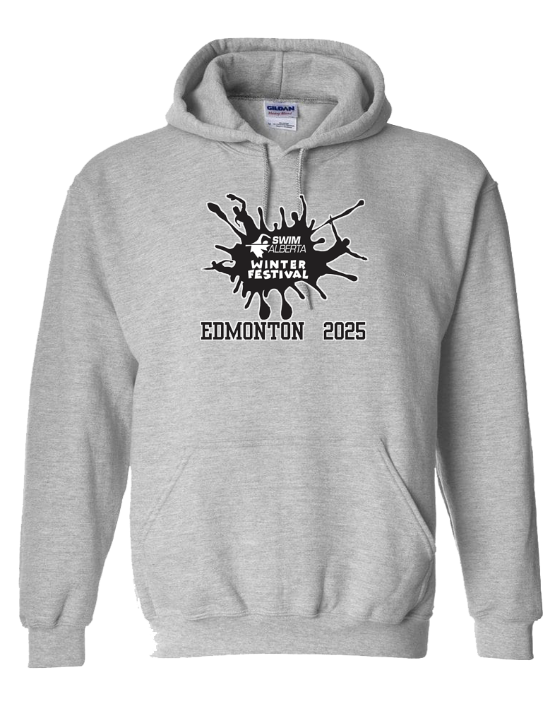 2025 Swim Alberta Winter Festival Hooded Sweatshirt with Names on the Back