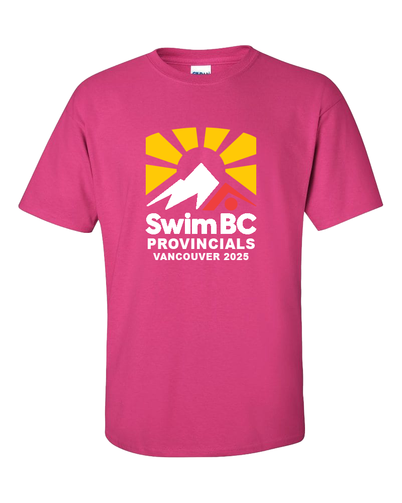 2025 Swim BC Summer Provincial Championships T-Shirt with Names on the Back