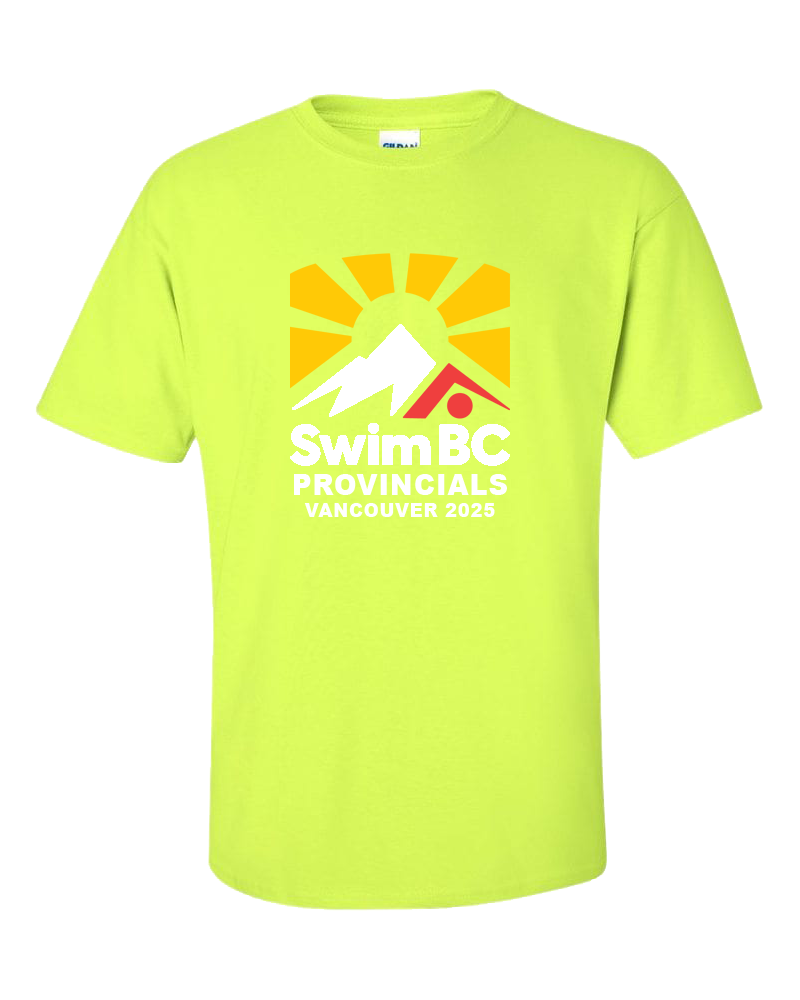 2025 Swim BC Summer Provincial Championships T-Shirt with Names on the Back