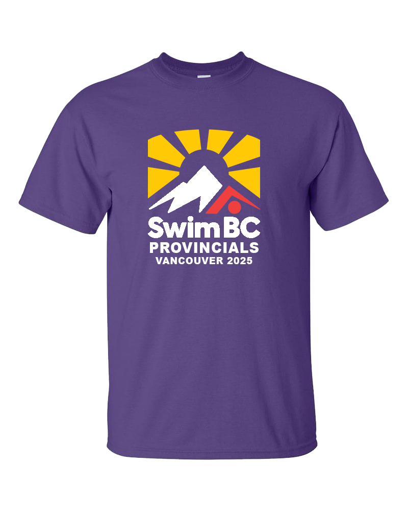 2025 Swim BC Summer Provincial Championships T-Shirt with Names on the Back