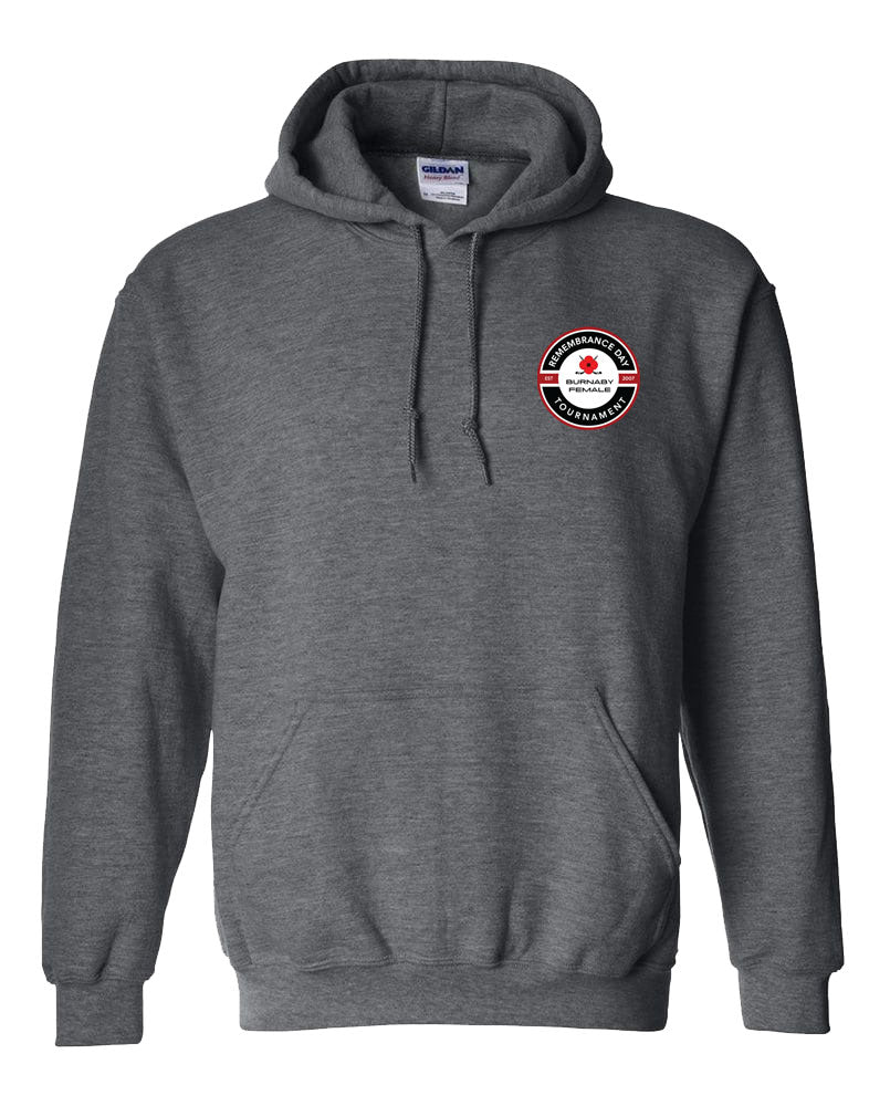 2023 Burnaby Wildcats Remembrance Day Competition Hooded Sweatshirt With Team Names on the Back