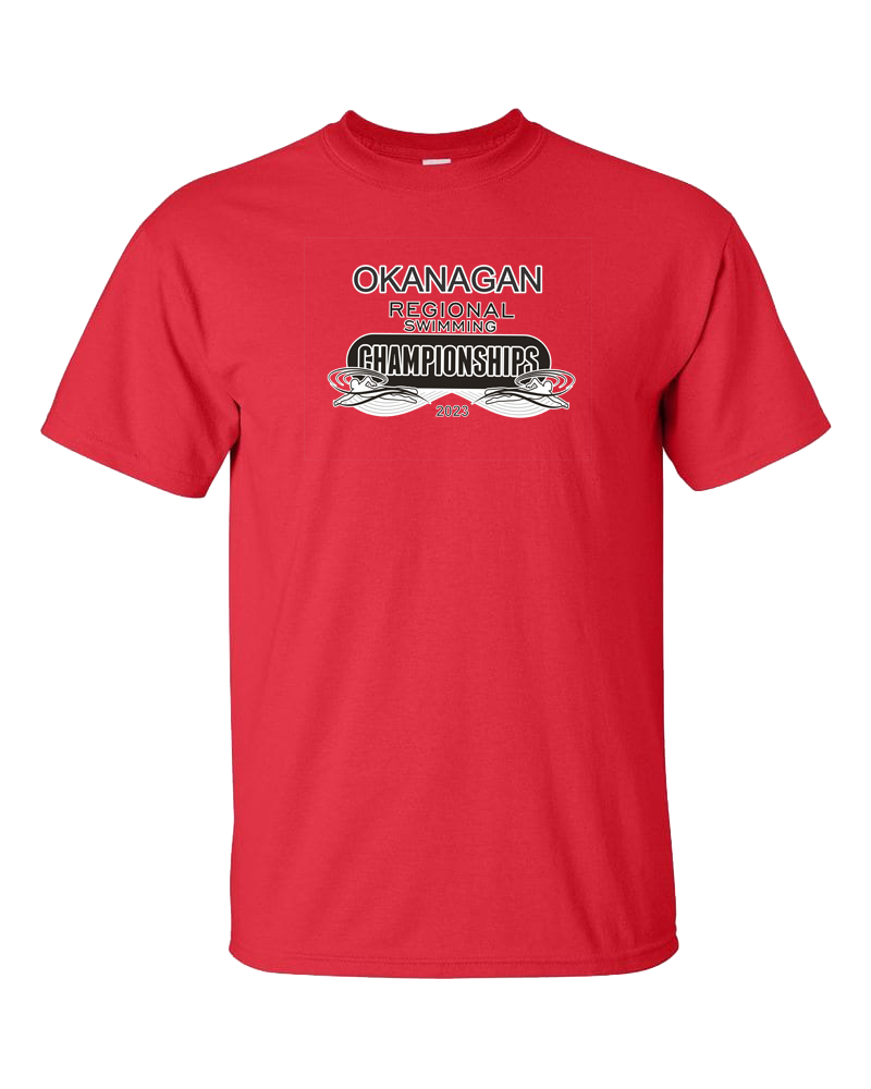 2023 Okanagan Regional Swimming Championships Short Sleeve T-Shirt with Names on the Back