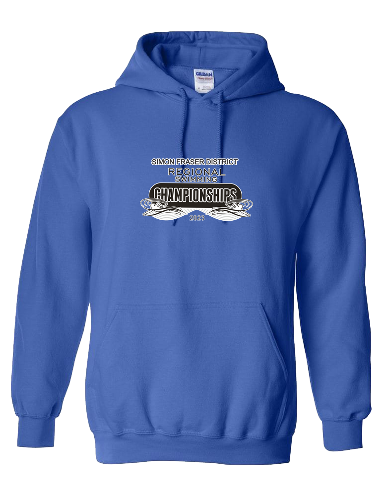 2023 Simon Fraser Regional Swimming Championships Hooded Sweatshirt with Names on the Back