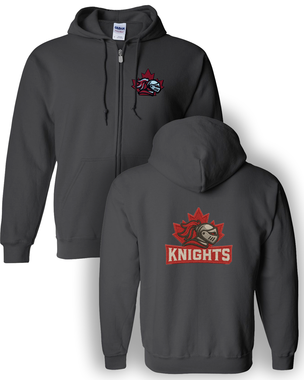 Official Team Zipper Hoodie with Embroidered Patch