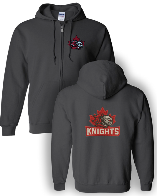 Official Team Zipper Hoodie with Embroidered Patch