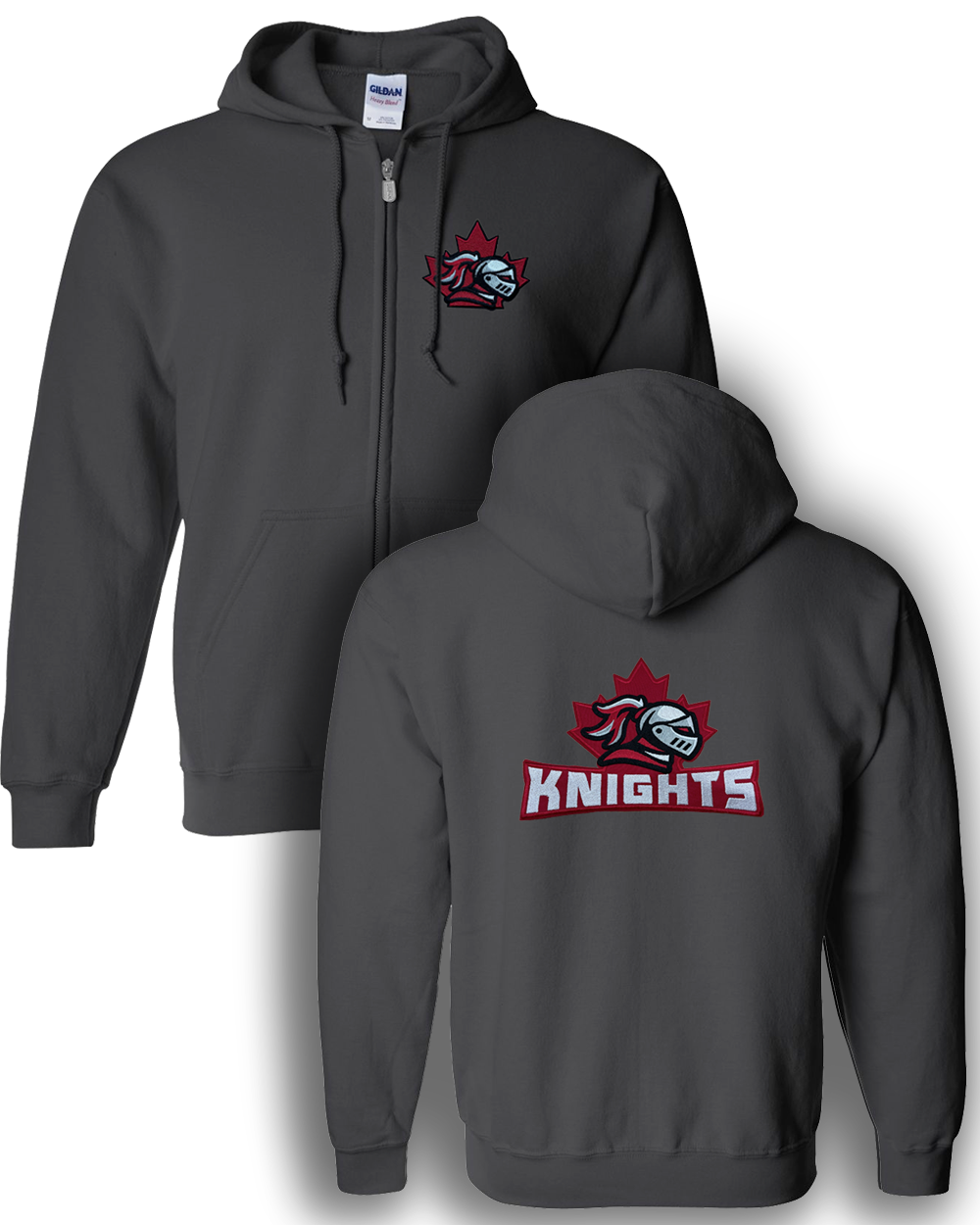 Official Team Zipper Hoodie with Embroidered Patch