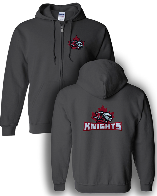 Official Team Zipper Hoodie with Embroidered Patch