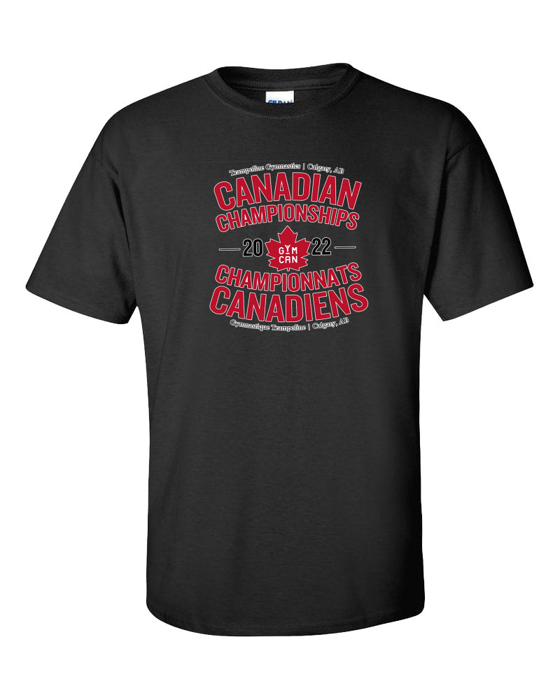 2022 Trampoline Gymnastics Canadian Championships T-Shirt with Names on the Back