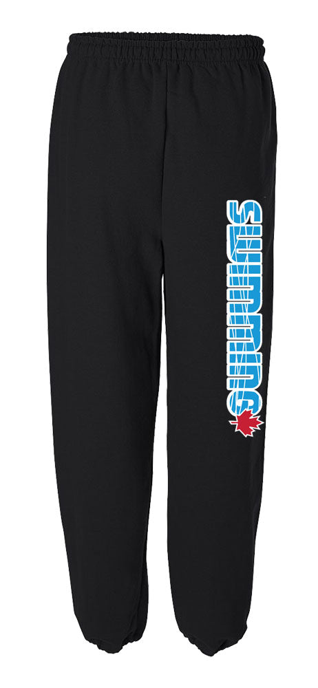 Blue Swimming with Red Maple Leaf Sweatpants
