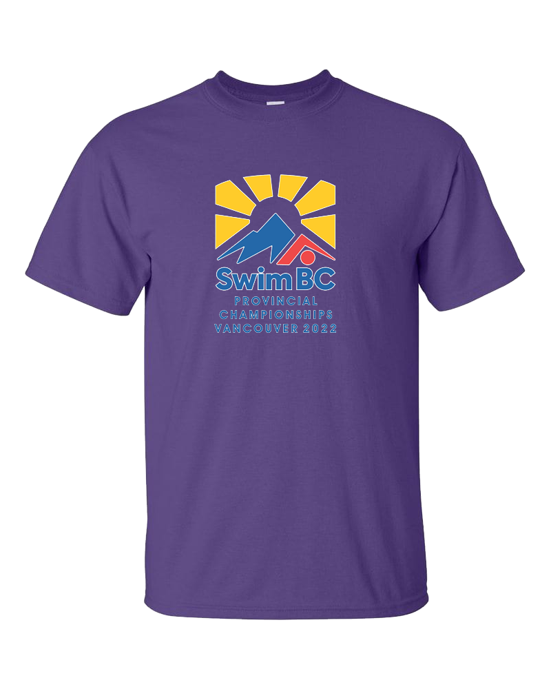 2022 Swim BC Provincial Championships T-Shirt with Names on the Back